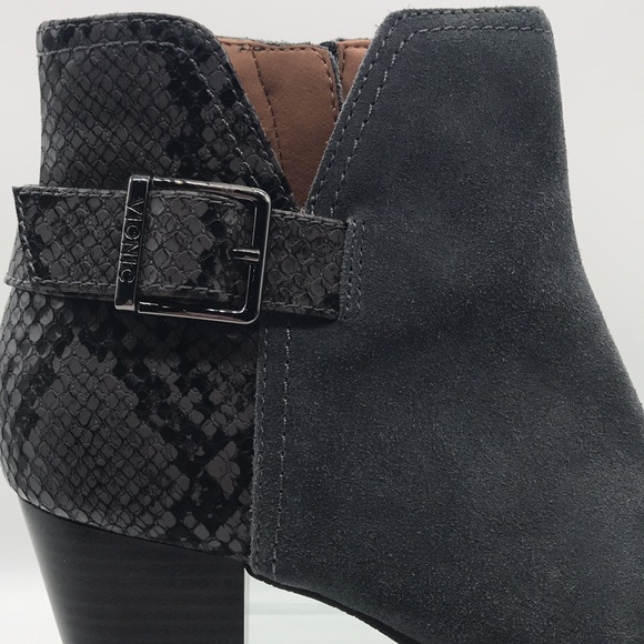 Vionic Naomi Ankle Boot Suede & Snake Print Shoe size 8.5 - Picture 7 of 10
